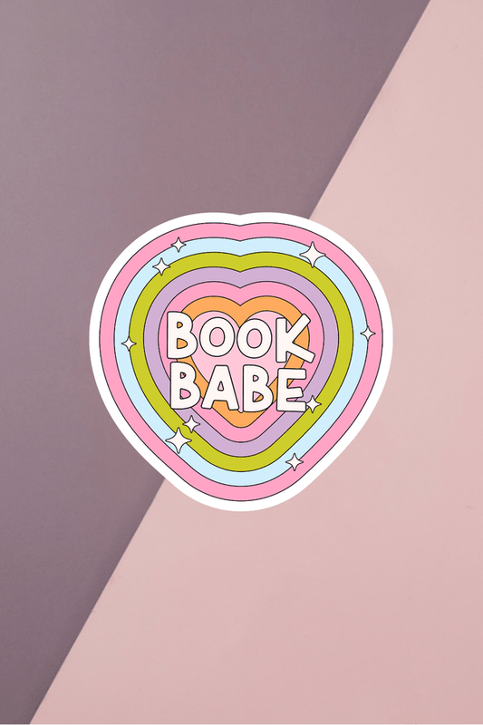 Book Babe Colorful Sticker