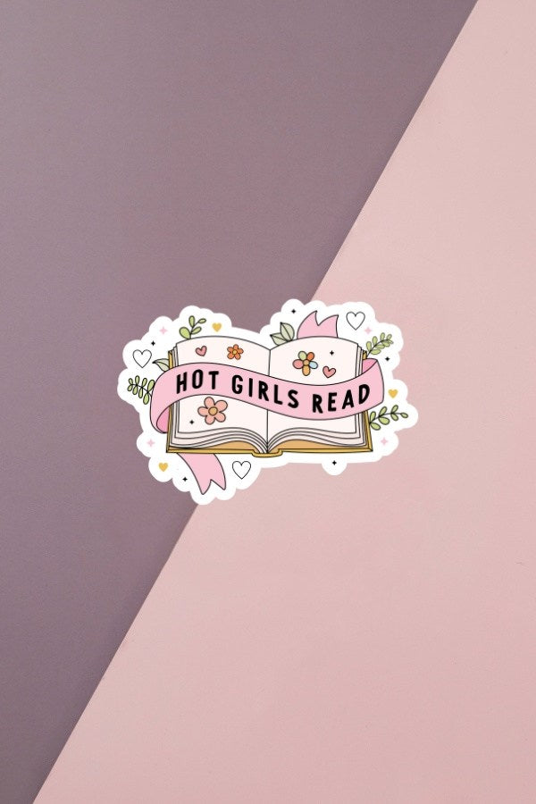 Hot Girls Read Sticker