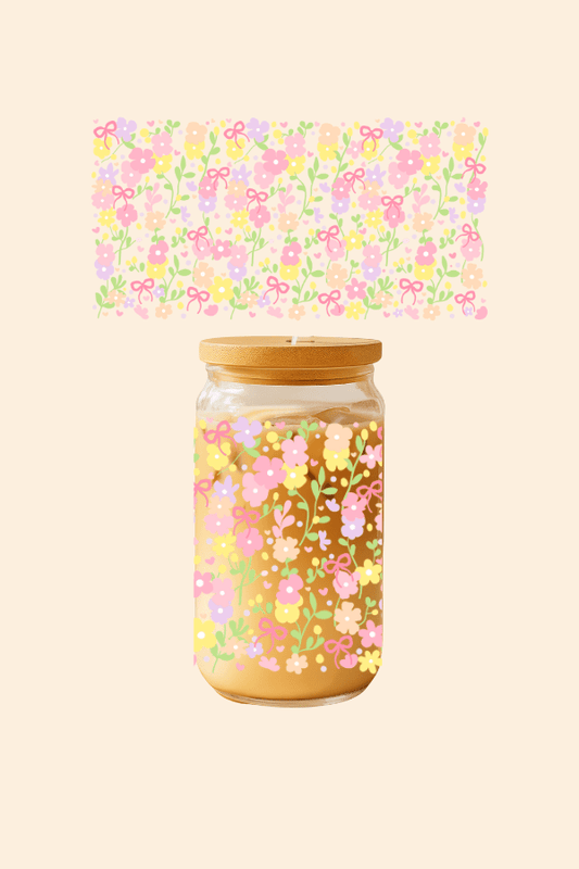 Flower Garden Glass Tumbler