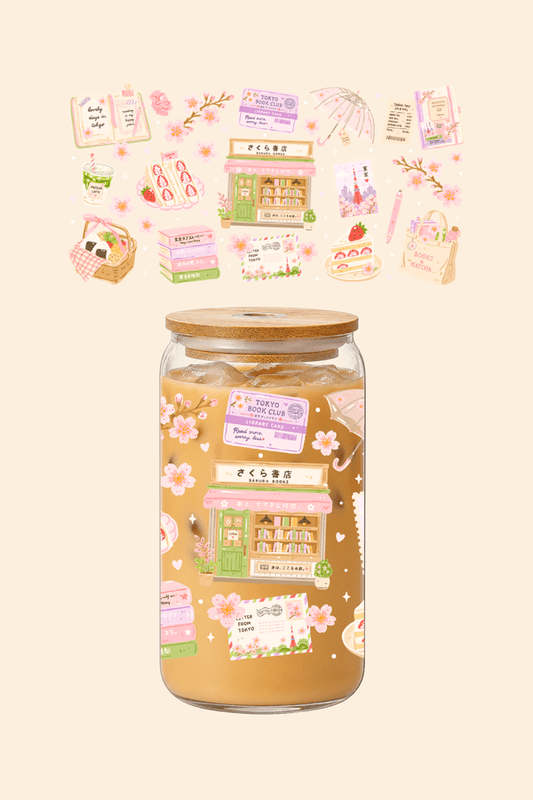 Tokyo Bookstore Glass Tumbler