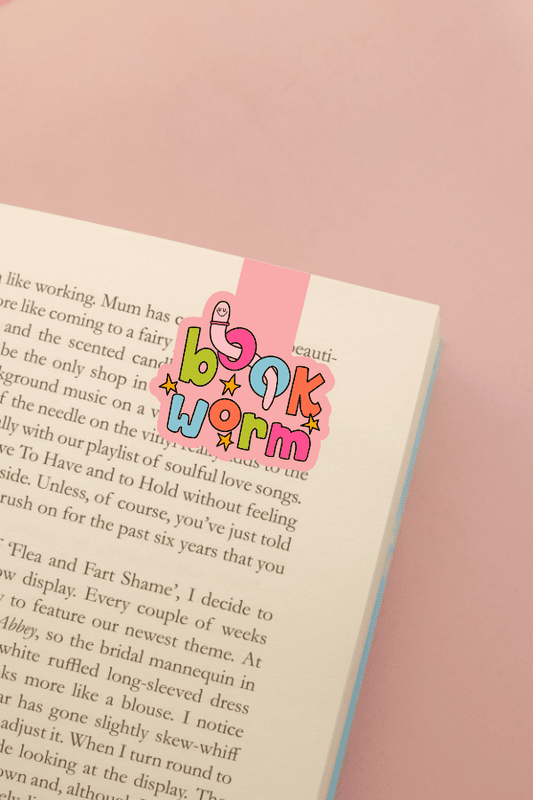 Book Worm Sparkle Magnetic Bookmark