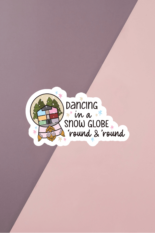 Dancing In A Snowglobe Sticker