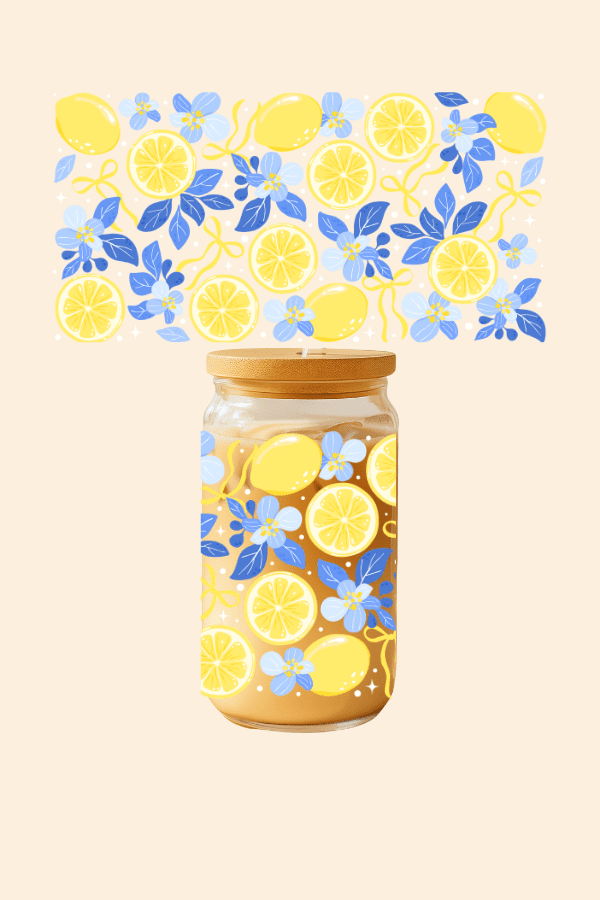 Blue Lemonade Glass Tumbler