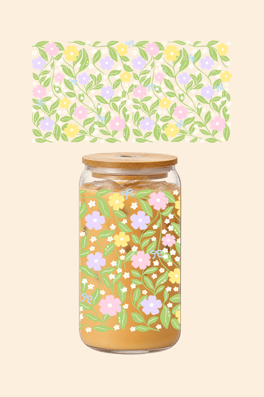 Floral Jungle Glass Tumbler