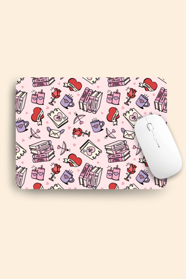 Bookish Valentines Mousepad