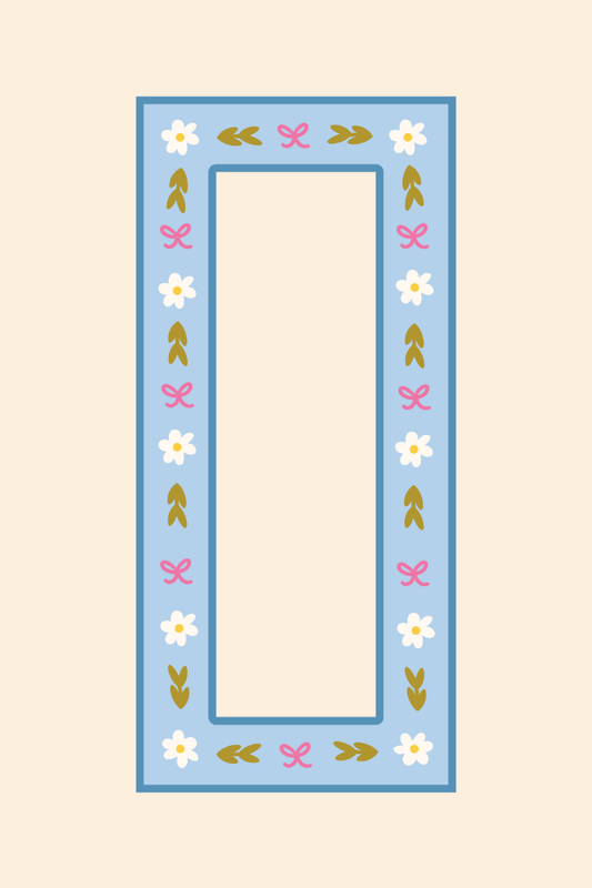 Blue Leaves Magnetic Photostrip Frame