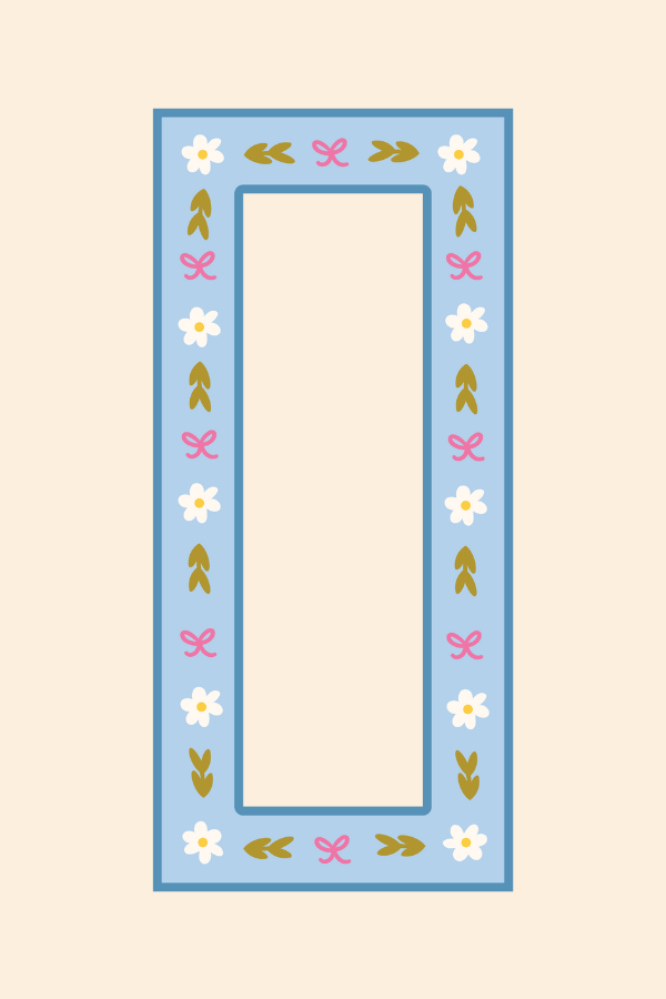 Blue Leaves Magnetic Photostrip Frame