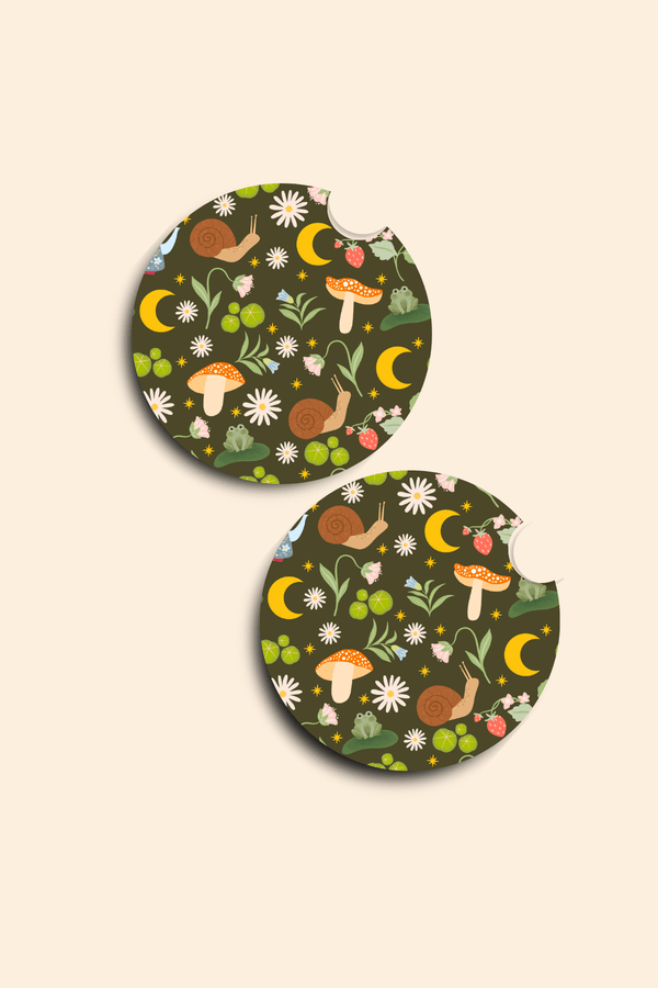 Cottagecore - 2 Pack Car Coasters