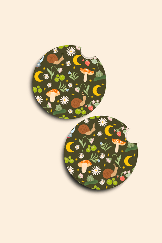 Cottagecore - 2 Pack Car Coasters