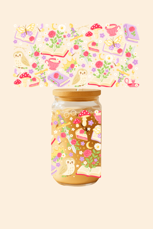 Bookish Fantasy Glass Tumbler