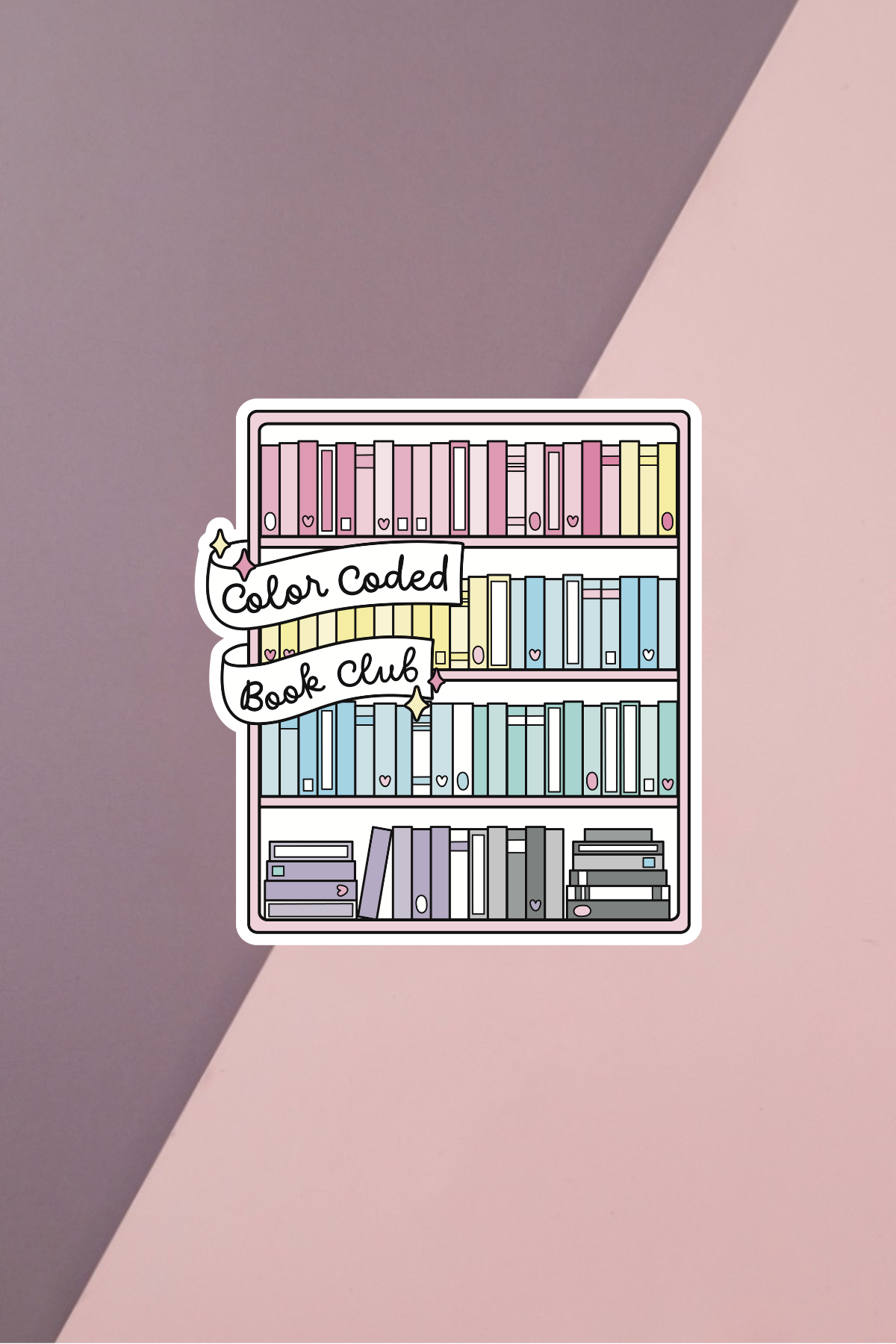 Color Coded Book Club Sticker