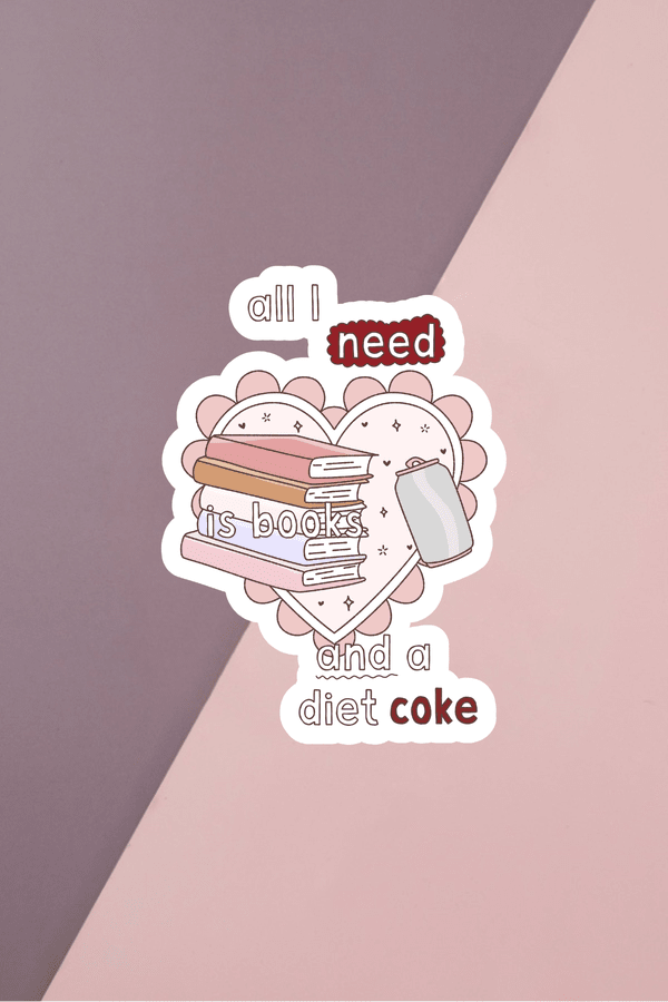 Books & Diet Cola Sticker