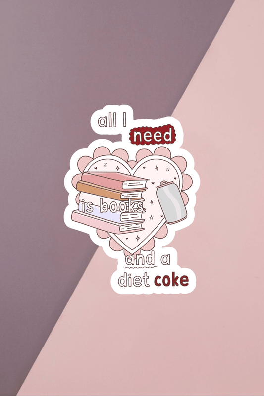 Books & Diet Cola Sticker