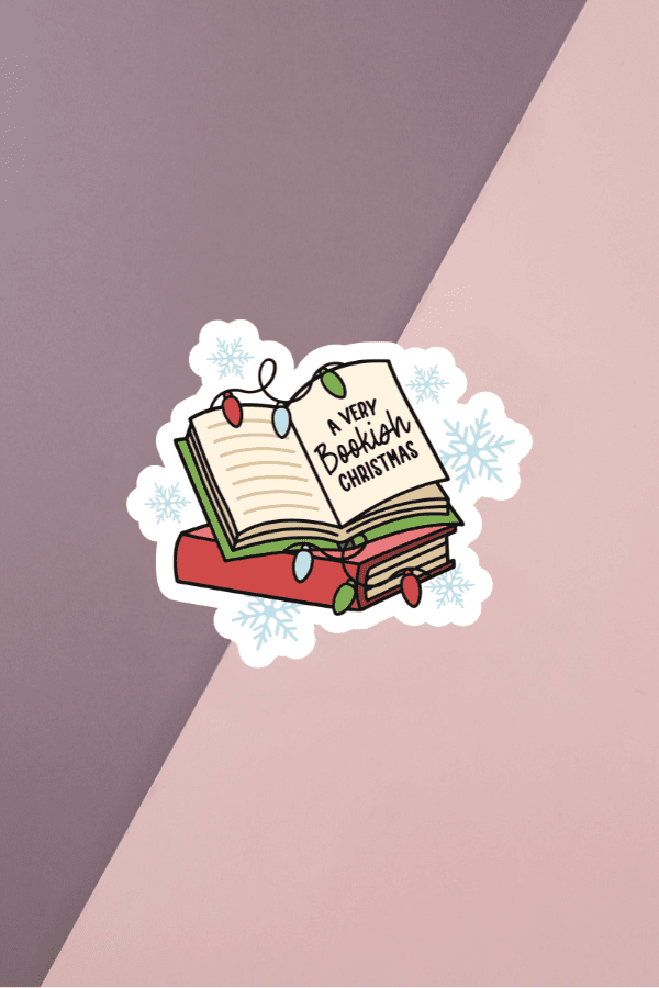 A Very Bookish Christmas Sticker