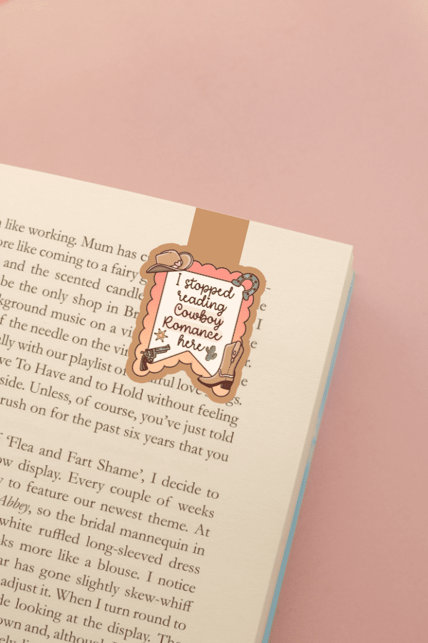 I Stopped Reading Cowboy Romance Here Magnetic Bookmark