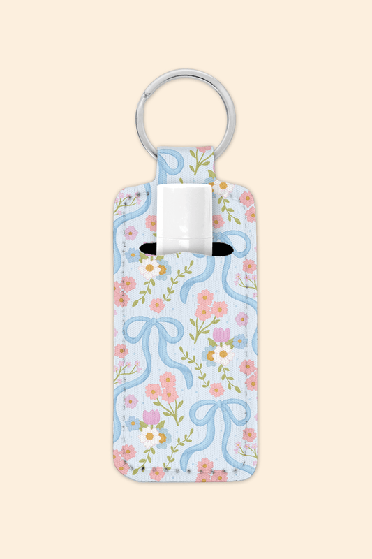 Floral Bows - Lip Balm Holder Keychain