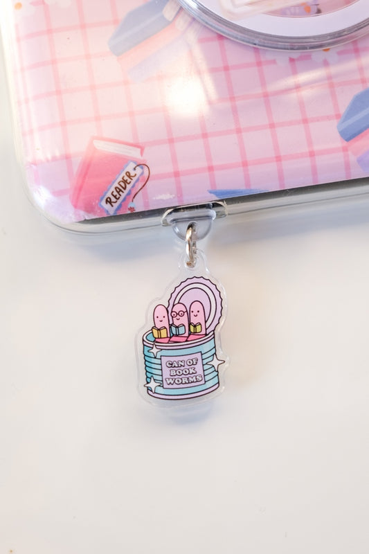 Can Of Bookworms Kindle/Kobo Charm