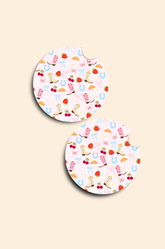 Cowgirl Brunch - 2 Pack Car Coasters