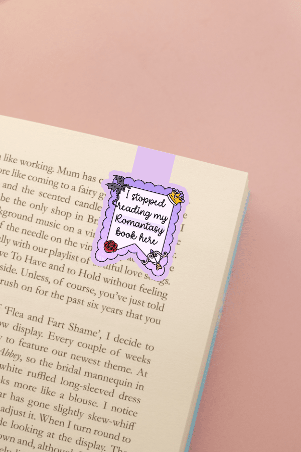 I Stopped Reading Romantasy Here Magnetic Bookmark