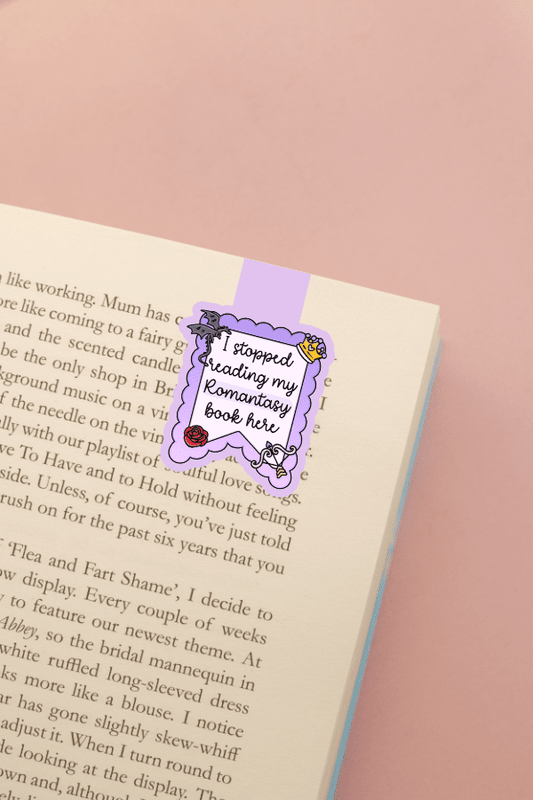 I Stopped Reading Romantasy Here Magnetic Bookmark