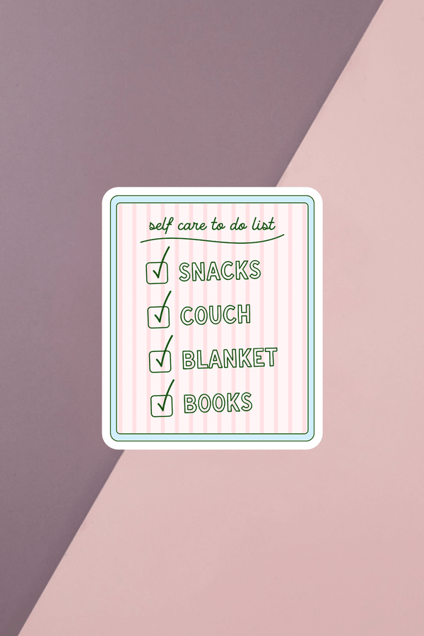 Self Care List Sticker