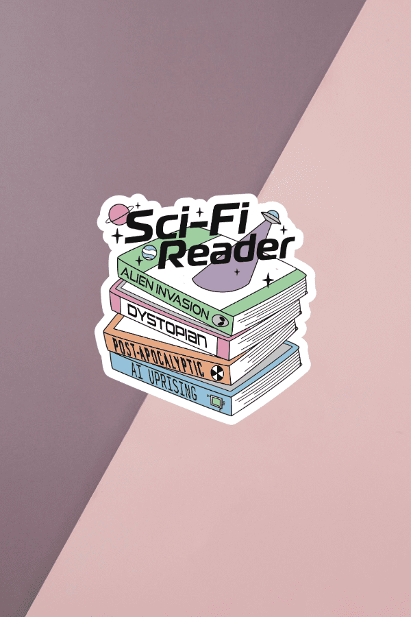 Sci-Fi Reader Sticker