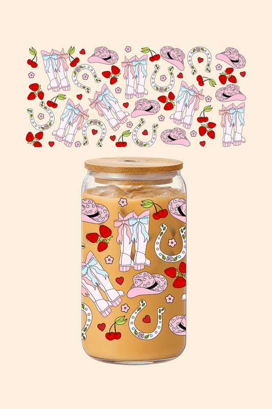 Cowgirl Glass Tumbler