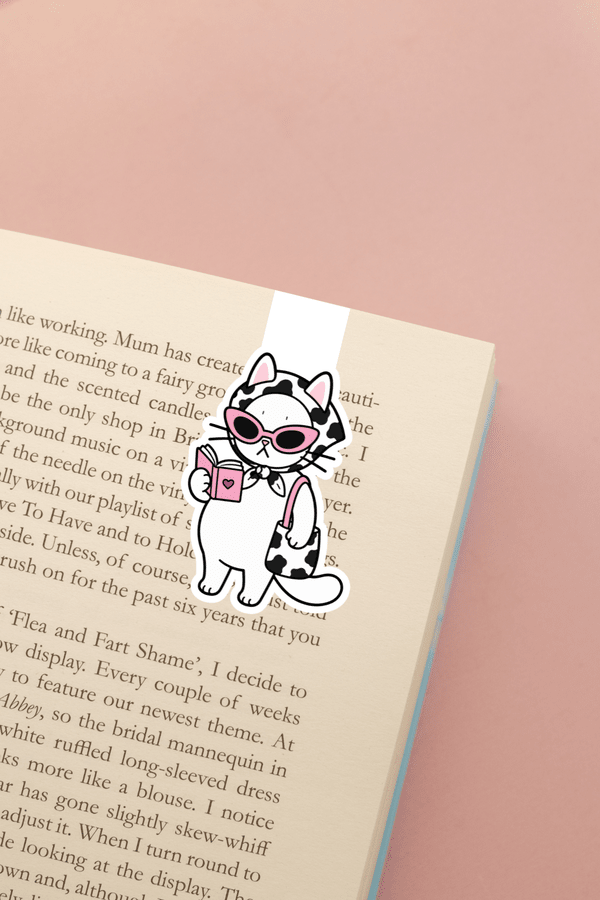 Reading Cat Magnetic Bookmark