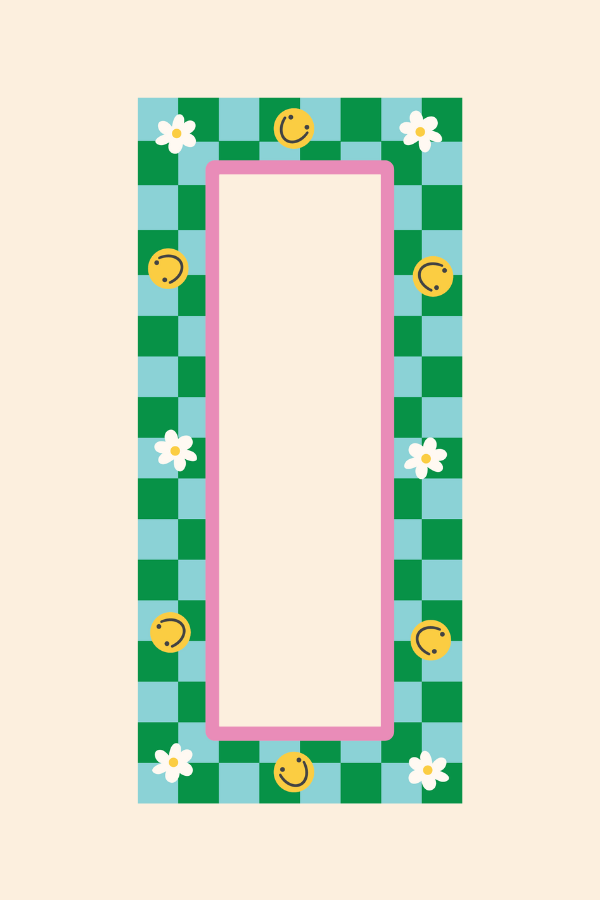 Green Smiley Magnetic Photostrip Frame