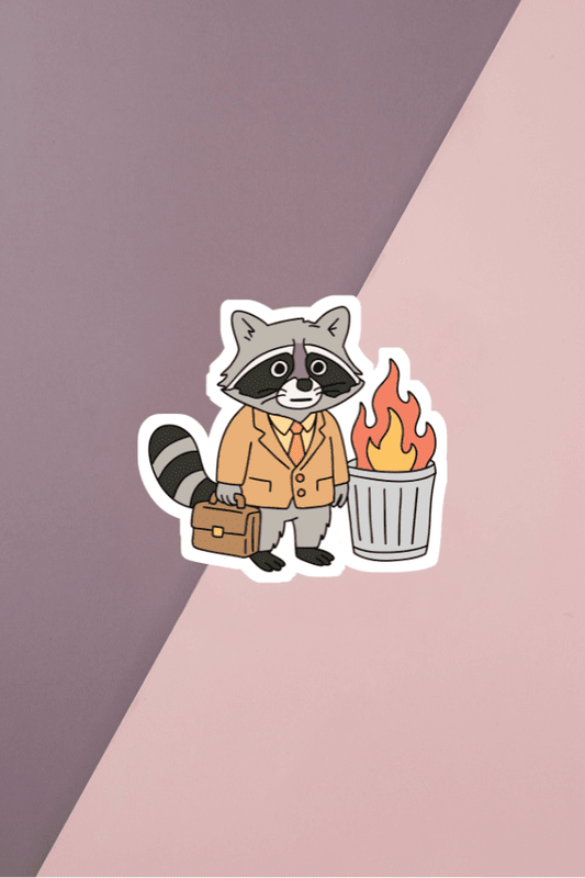 Racoon Dumpster Fire Sticker