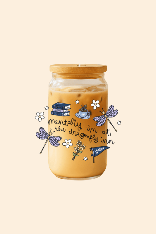 Mentally I'm At The Dragonfly Inn Glass Tumbler