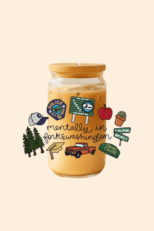 Mentally In Forks Washington Glass Tumbler
