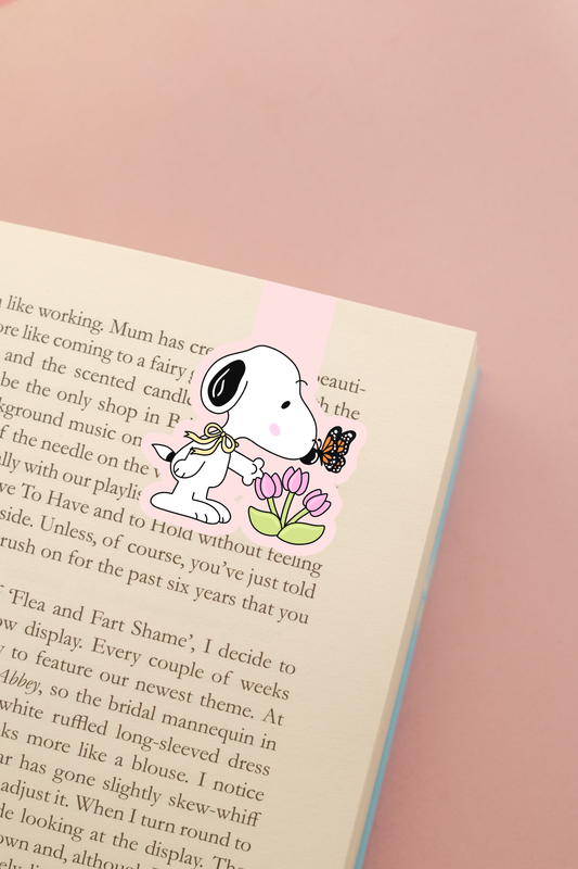 Spring Beagle Magnetic Bookmark