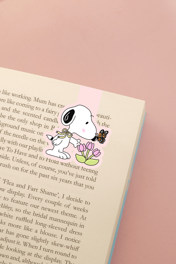 Spring Beagle Magnetic Bookmark