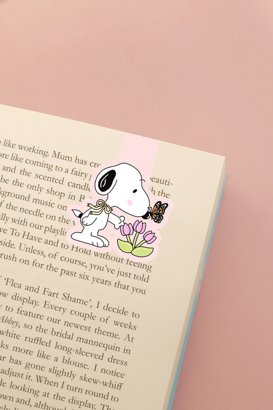 Spring Beagle Magnetic Bookmark