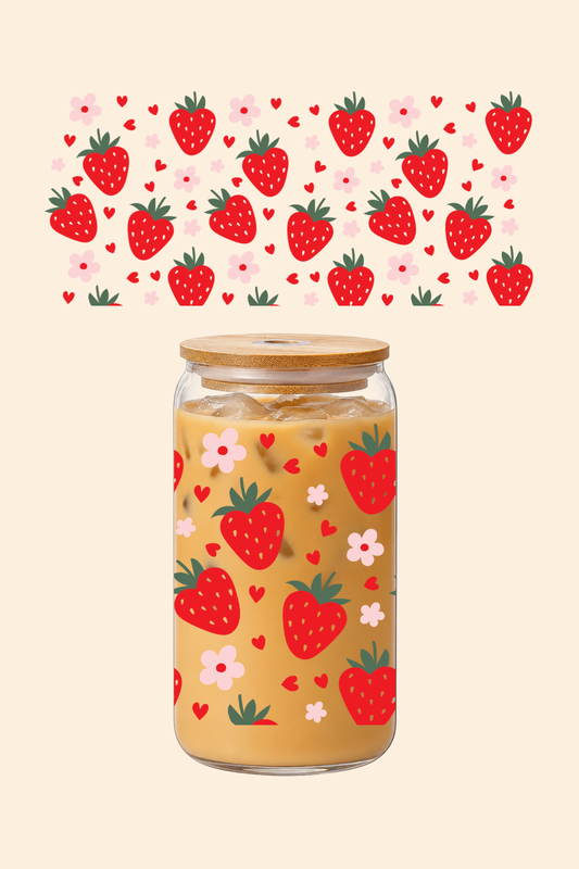 Strawberry Glass Tumbler