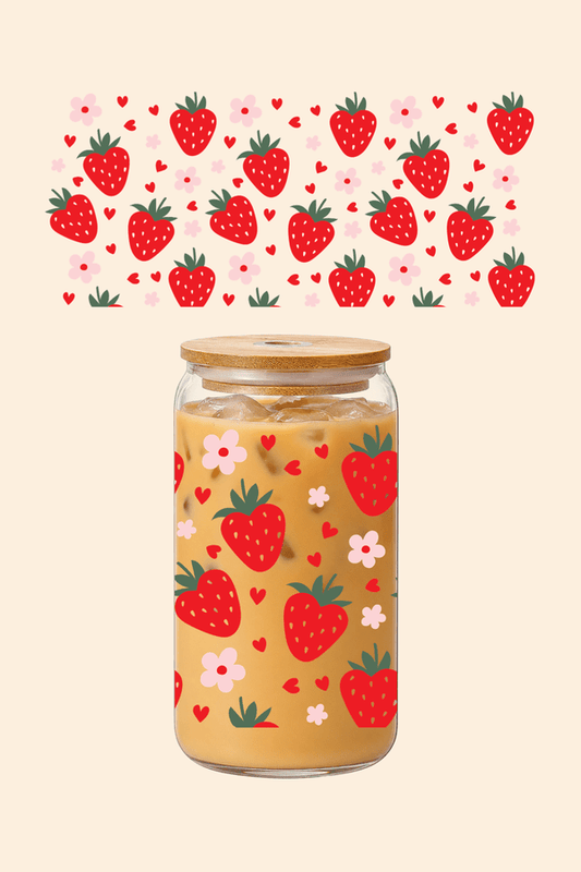 Strawberry Glass Tumbler
