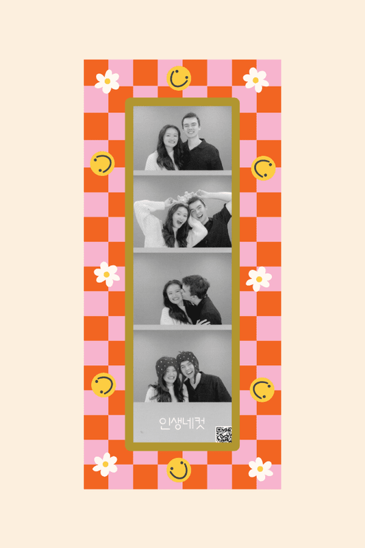 Orange Smiley Magnetic Photostrip Frame