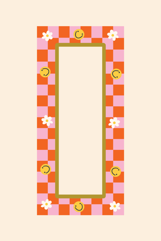 Orange Smiley Magnetic Photostrip Frame