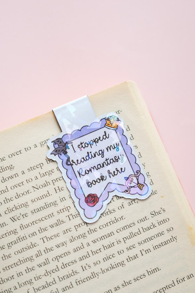 I Stopped Reading Romantasy Here Magnetic Bookmark