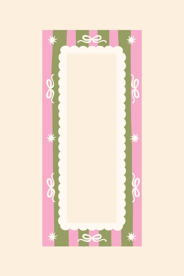 Green Stripes Magnetic Photostrip Frame