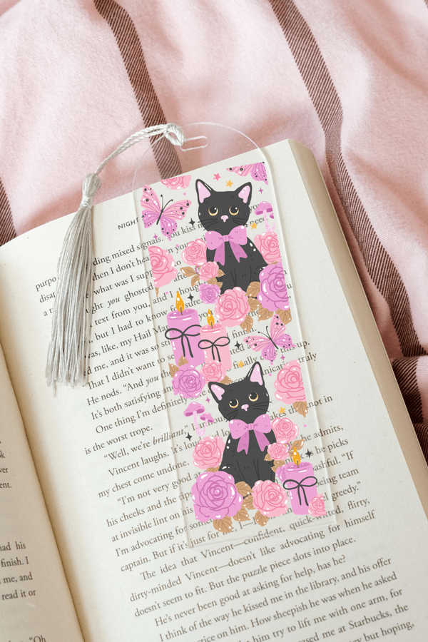 Black Cat - Acrylic Bookmark