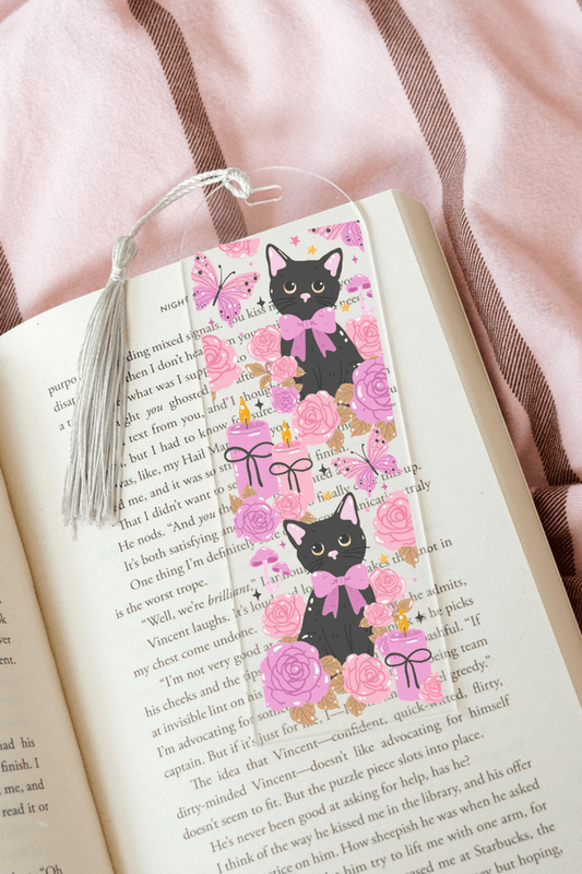Black Cat - Acrylic Bookmark