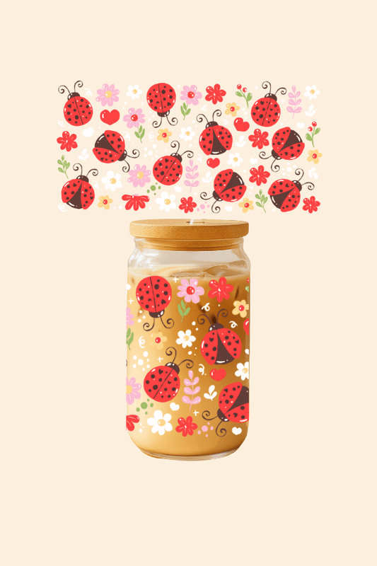 Ladybugs Glass Tumbler