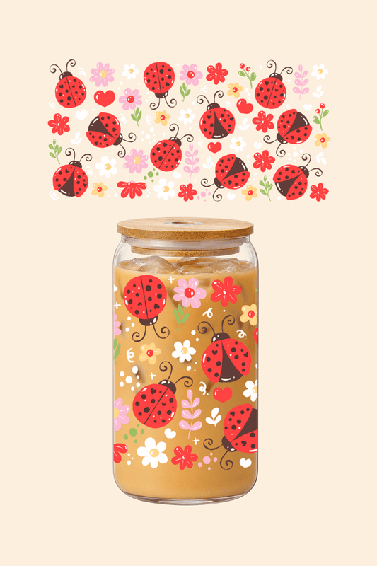 Ladybugs Glass Tumbler