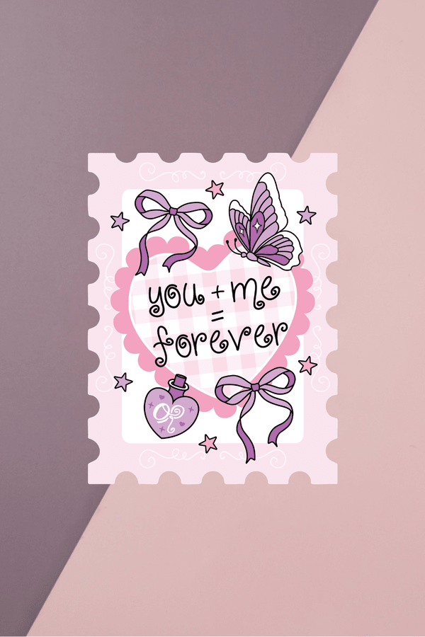 You + Me Stamp Sticker
