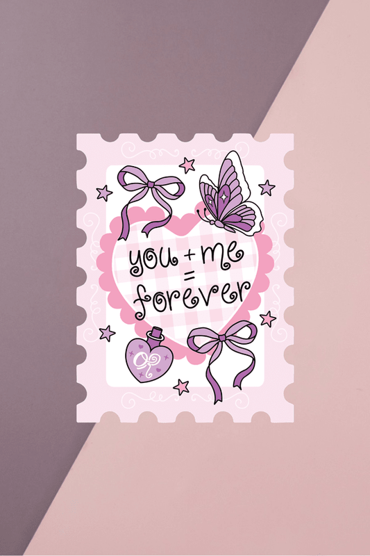 You + Me Stamp Sticker