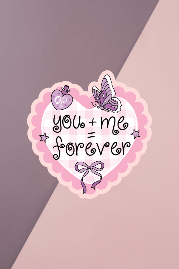 You + Me Heart Sticker