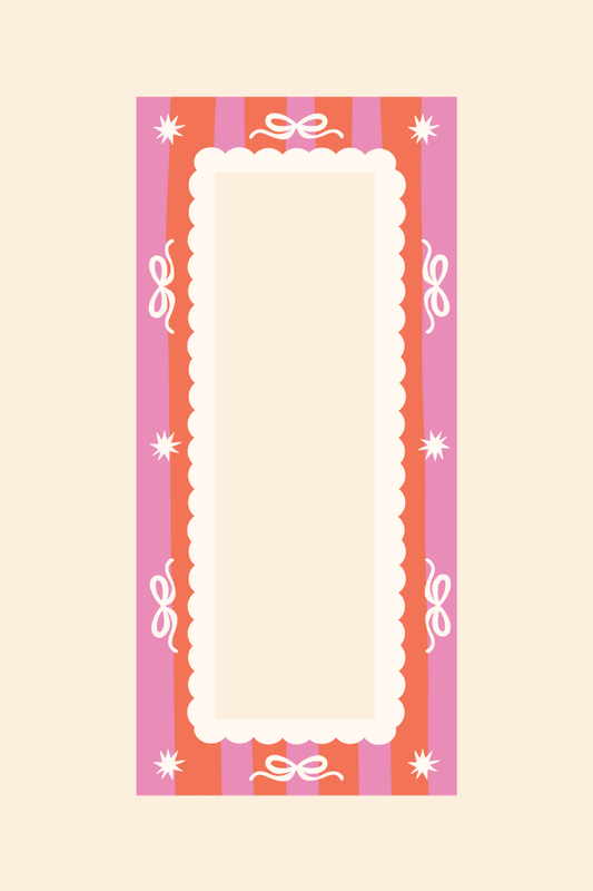 Pink Stripes Magnetic Photostrip Frame