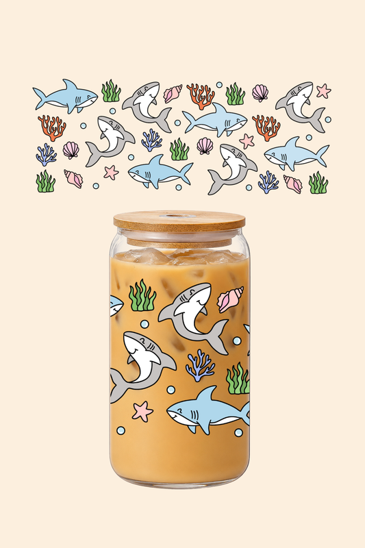 Sharks Glass Tumbler